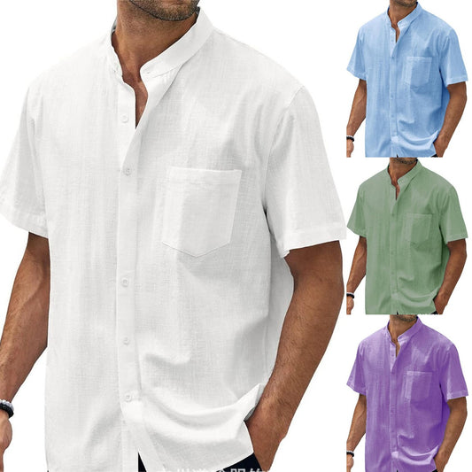 💥Wyprzedaż! Koszula męska na lato — Stylowa, oddychająca, krótki rękaw + Darmowa dostawa
