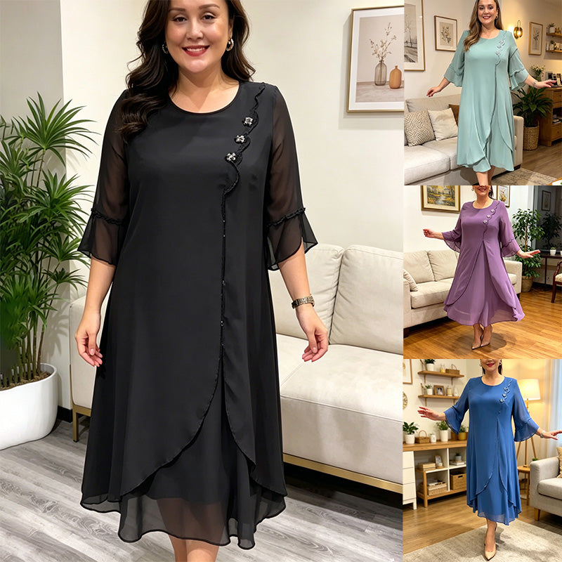 【S-5XL】❤️2026 Nuevos vestidos de gasa de alta calidad