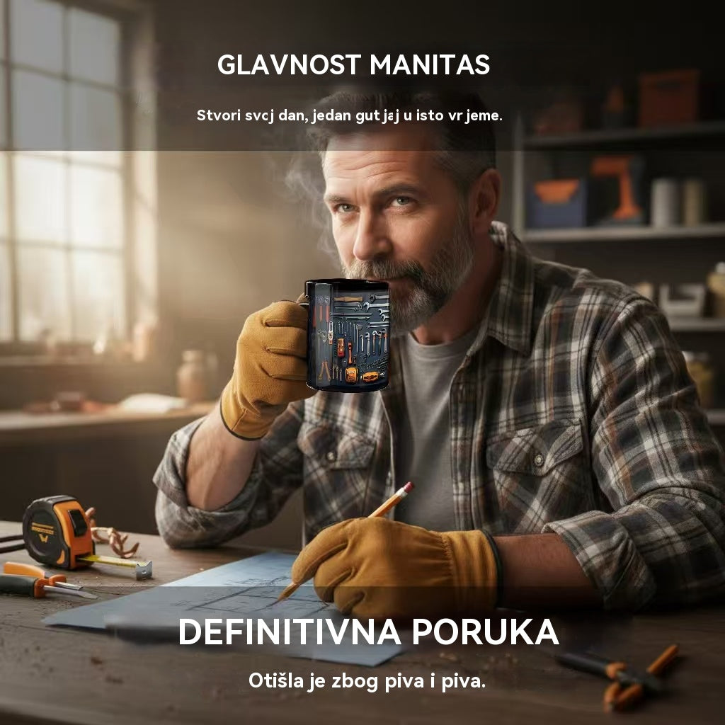 🔥☕【Zadnji dan! 50% popusta】💥Nova keramička šalica s dizajnom alatnog stroja