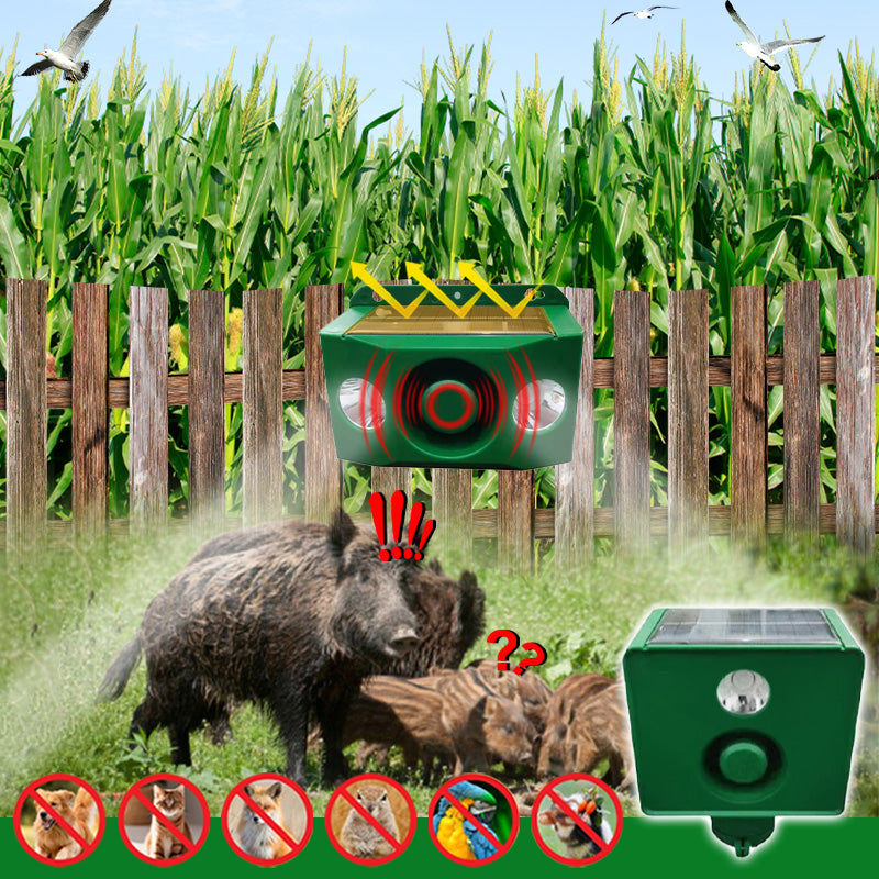 🔥【-50% por tiempo limitado】🐅Repelente ultrasónico de animales salvajes alimentado por energía solar
