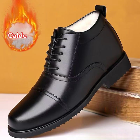 【50% ZNIŻKI】【39-44】Męskie zimowe skórzane buty z grubą i ciepłą podeszwą-3801464