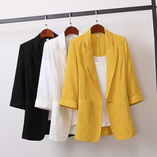 ✨【M-4XL】✨【40-110 kg】Damska kurtka casualowa z bawełny i lnu, luźna, swobodna i modna