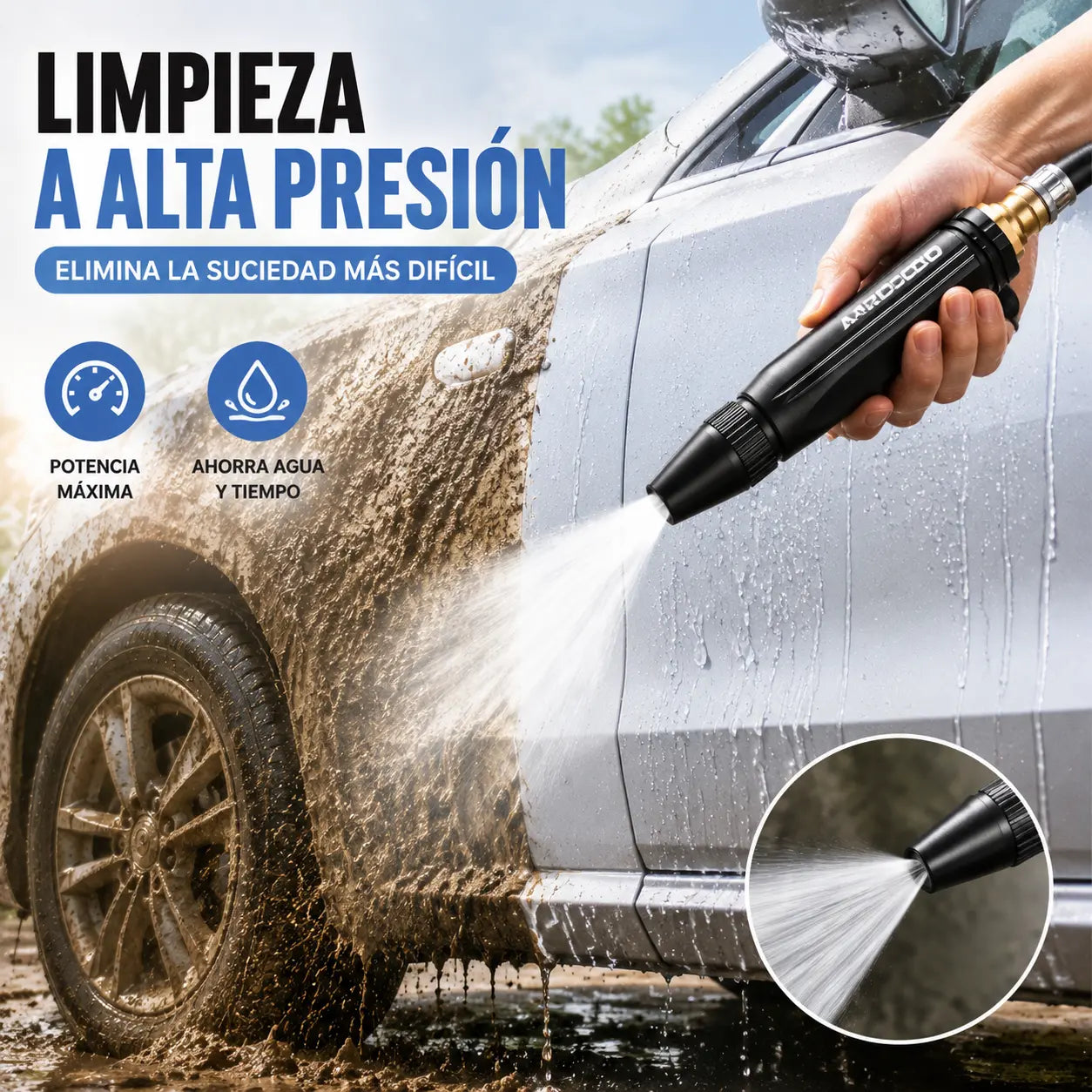 ✨50% de descuento: 【2 juegos】Pistola pulverizadora de alta presión para uso doméstico ✅️Pago contra entrega