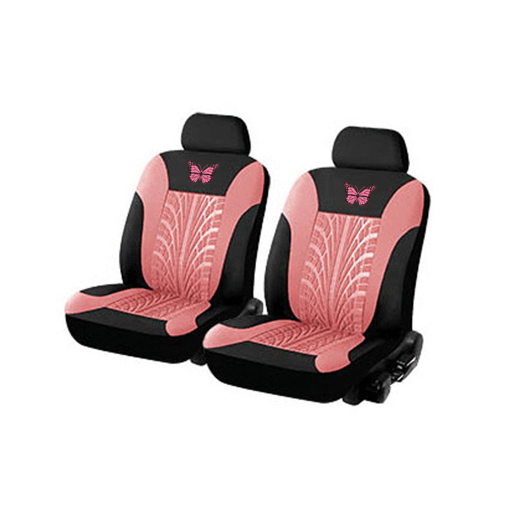 【50% off 】🦋Uniwersalny zestaw haftowanych pokrowców na siedzenia samochodowe w kolorze czerwonym w kształcie motyla-3911934