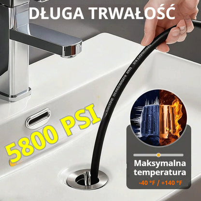 💦 TERAZ 50% TANIEJ! 🚿 Zestaw do czyszczenia odpływów 5800 PSI – dysza wysokociśnieniowa i wąż do zatkanych odpływów/rur🔧📦