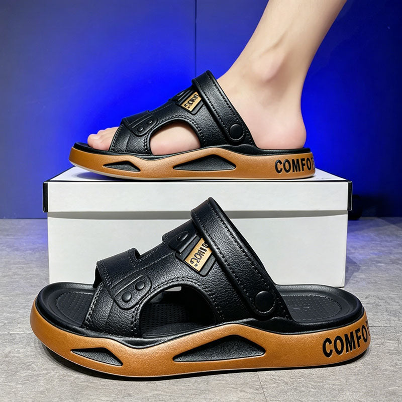 【50% de descuento por tiempo limitado】Nuevas sandalias de playa para hombre 2026, antiolor, ideales también para conducir y uso casual.
