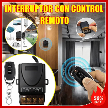 🔌Interruptor de control remoto inalámbrico de 220 V, interruptor de control remoto para motor de bomba de agua, control remoto inalámbrico para luminarias.