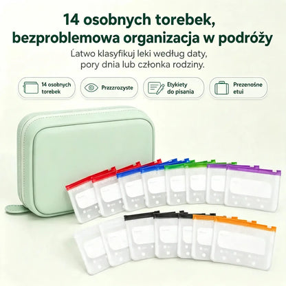 💊 Przenośna torba do przechowywania i organizacji leków — zachowaj porządek i bezpieczeństwo swoich tabletek. Zabierz swoje leki ze sobą, gdziekolwiek zechcesz!