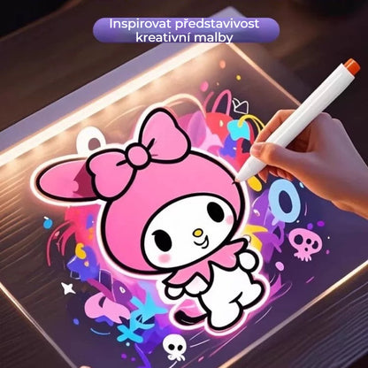 🎨💡Купете едно, вземете едно безплатно✏️ Детска светеща дъска за рисуване - драскане „Направи си сам“, изтриваема и писмена, забавна и полезна.