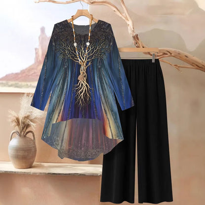 ⏳Oferta ograniczona czasowo⏰【50-120 kg】👚Damski luźny garnitur w groszki, swobodny, swobodny