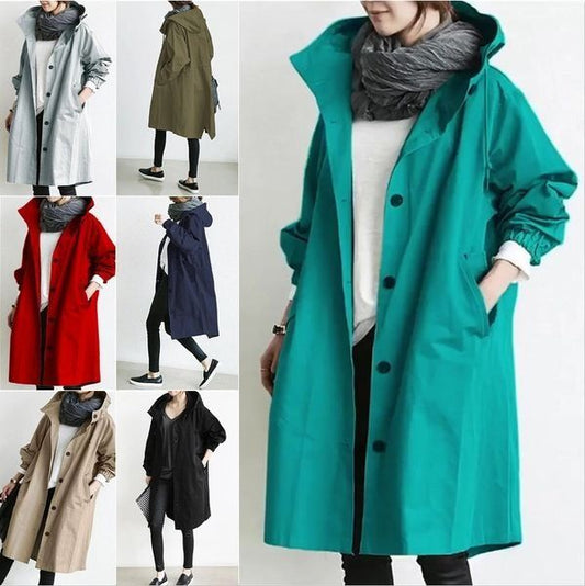 🍃🧥【S-5XL】2025 Wiosna nowa cienka średniej długości swobodna damska wiatrówka modna i elegancka