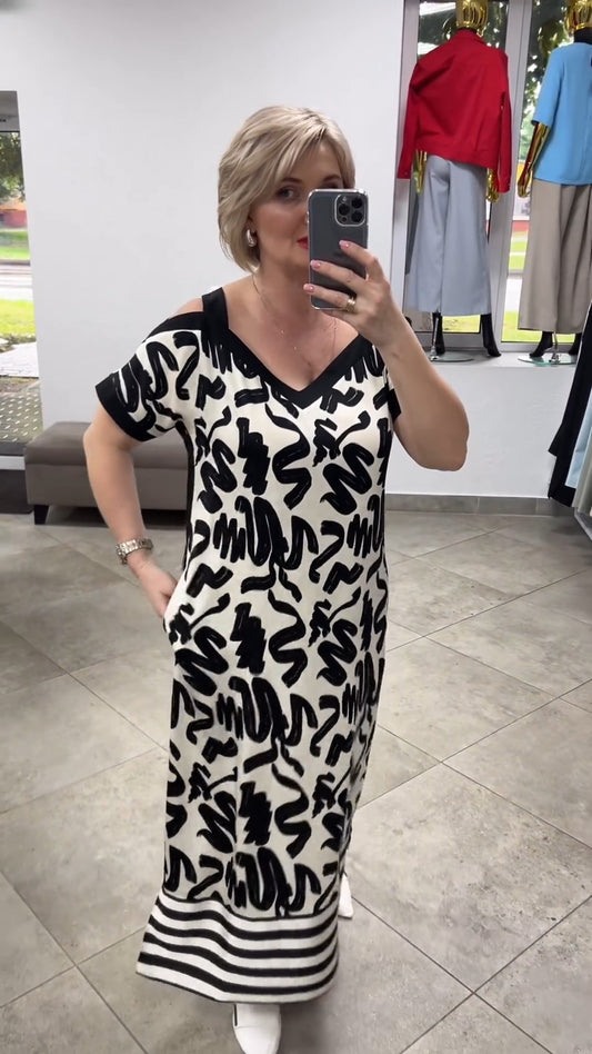 【🔥Najlepiej sprzedające się】👗Nowa modna sukienka, klasyczny design, elegancka i prosta-3681022