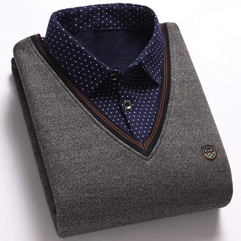 💥👔💥【Jesienna wyprzedaż】💥 [M-4XL] Męska koszula z dzianiny i aksamitu