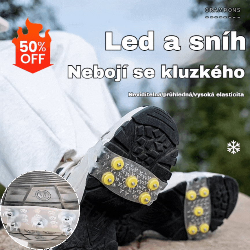 🚶🏔️Kupite jedan, dobijte jedan gratis🔥Nevidljivi protuklizni rukavi za dereze s 5 zubaca, prozirni vanjski rukavi za dereze, pogodni za planinarenje po snijegu, planinarenje, penjanje po stijenama i zimske ledene površine, obavezni za starije osobe.