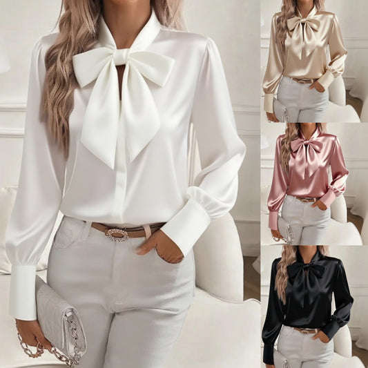 🔥🎉【50% отстъпка✨】✨🌷Нова модна и елегантна дамска копринена риза, ограничена по време оферта🔥