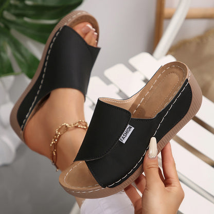 ✨🌷【36-43】💕👠Nowe letnie, modne, codzienne sandały damskie na grubej podeszwie i koturnie