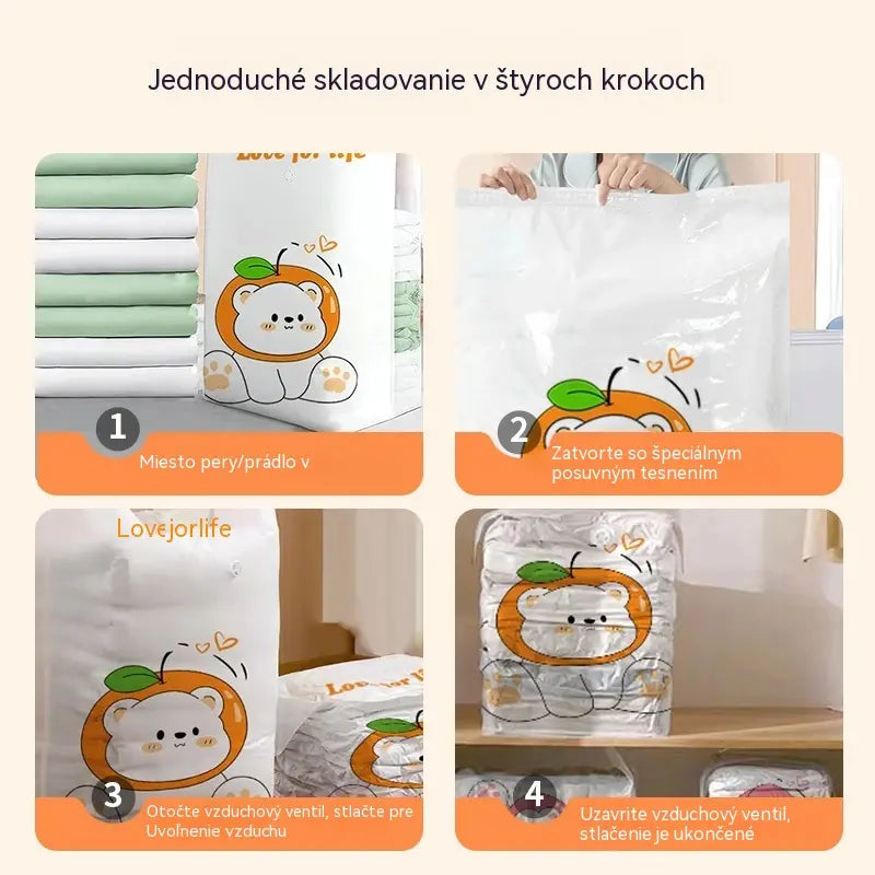✨🗃️ 5 kusov len za 24 € 💨 Veľké stlačiteľné vákuové úložné vrecká: Nie je potrebné žiadne vzduchové čerpadlo, nepriepustné, ideálne na úsporu miesta v kufri a doma ✈️