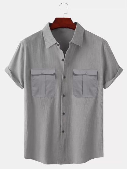 【🔥Wyprzedaż letnia🔥】✨🎉【M-5XL】Nowa letnia męska prosta, codzienna koszula lniana z 2025 roku.