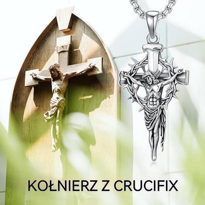 ⏰🔥【Specjalna oferta】Naszyjnik z krzyżem i aureolą z cierni