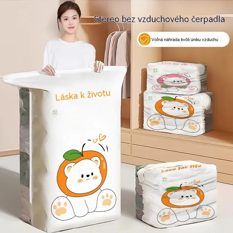 ✨🗃️ 5 kusov len za 24 € 💨 Veľké stlačiteľné vákuové úložné vrecká: Nie je potrebné žiadne vzduchové čerpadlo, nepriepustné, ideálne na úsporu miesta v kufri a doma ✈️