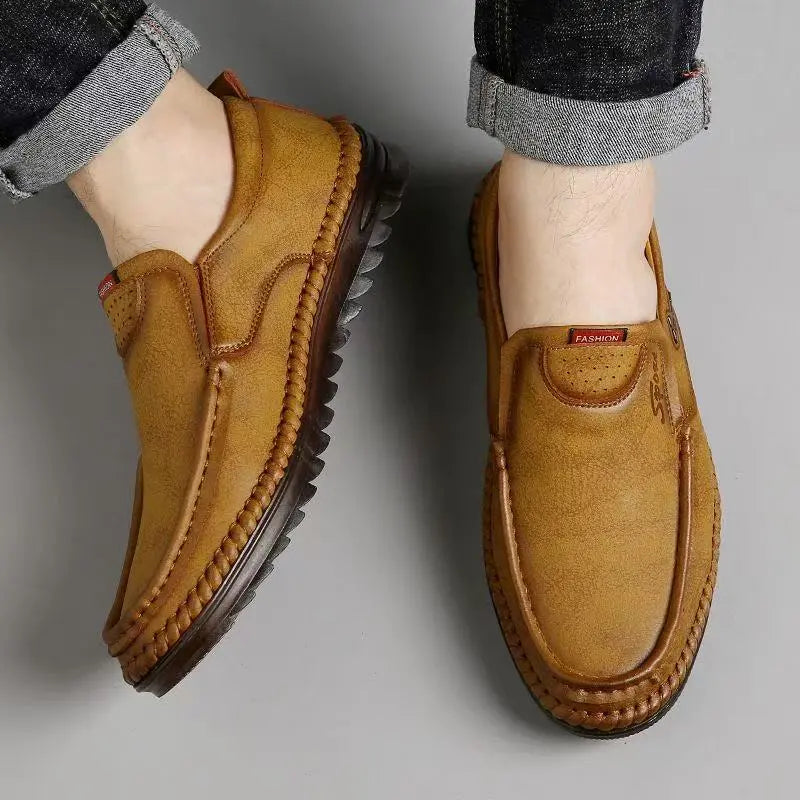 👞【39-44】Zapatos casuales nuevos para hombre, elegantes y versátiles zapatos de negocios de cuero genuino. ✅️Pago contra entrega