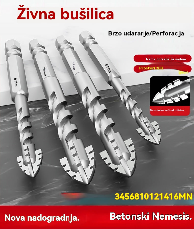 🥇Sedma generacija ekscentričnog svrdla od super tvrdog volframovog čelika s nazubljenim rubom, Oštro i izdržljivo❤️【3+4+5+6+8+10+12mm】