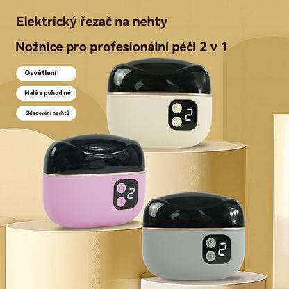 💅【30% sleva】 Plně automatické bezdrátové přenosné elektrické kleštičky/pilník na nehty 2 v 1