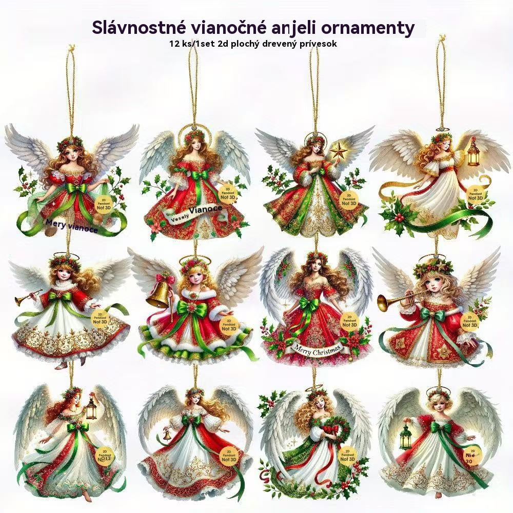 ✨🎄🧚‍♀️Kup 1, a 1 dostaniesz gratis🎁👼Drewniana dekoracja świąteczna Anioł