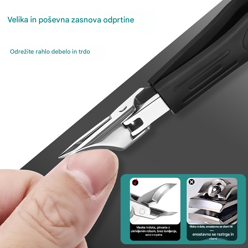💅✂✨【Plačilo ob dostavi】✨【Kupite 1, dobite 1 gratis】🔥 Ščipalke za nohte, odporne proti brizganju, rezilo pod kotom 25° (3 kosi)