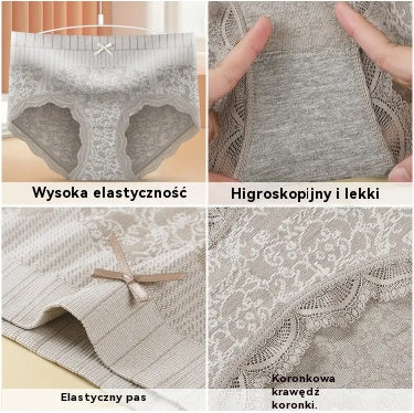 🔥【8 sztuk】🔥Oferta ograniczona czasowo, do 59% zniżki🔥Damska bielizna z wysokim stanem, antybakteryjna i odprowadzająca wilgoć
