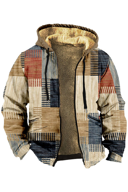 ✨👔【Plačilo ob dostavi】【S-4XL】Jesensko/zimska moška debela žametna jakna s toplo volneno kapo