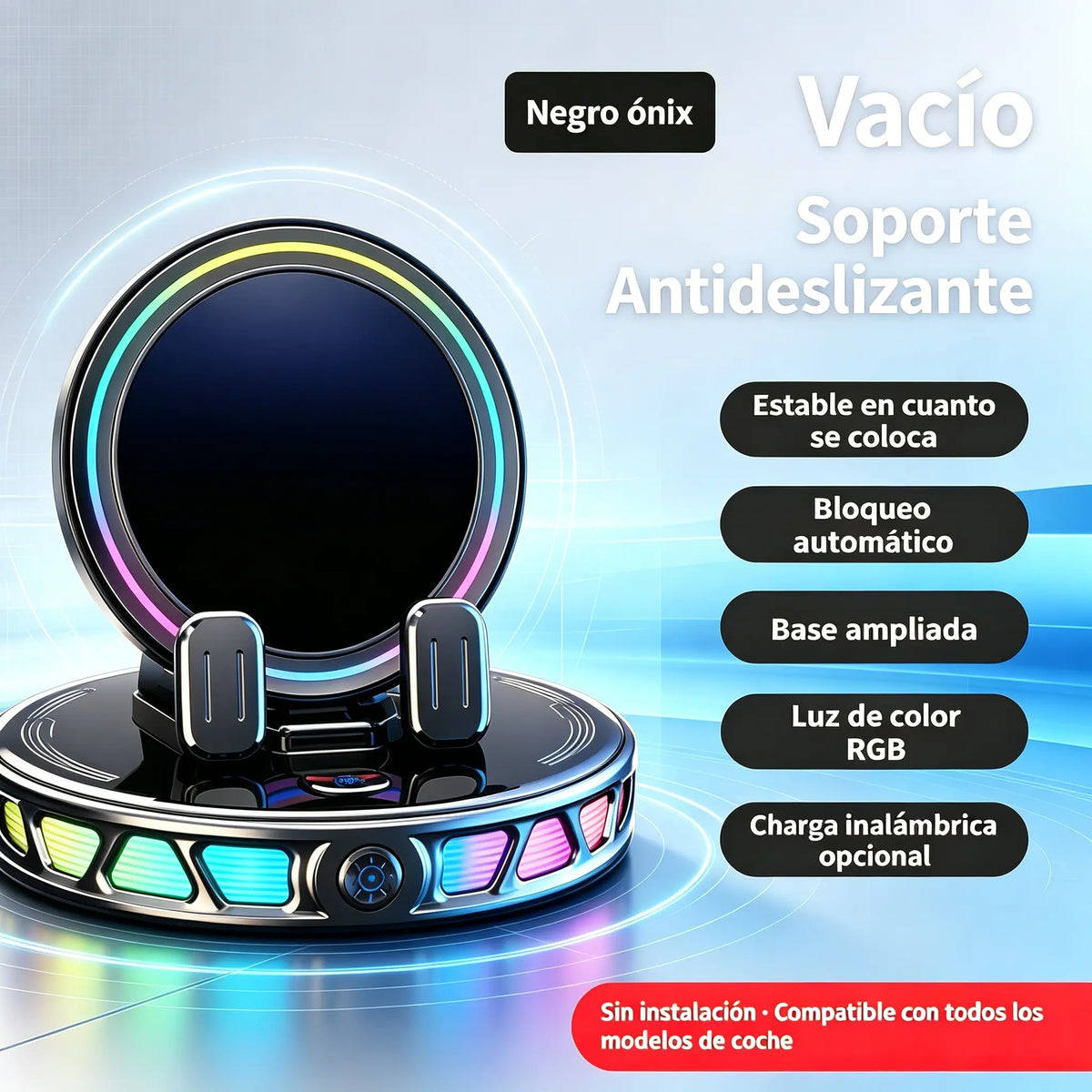 📱 RGB auto-nosač s automatskim stezanjem i bežičnim punjenjem od 15 W