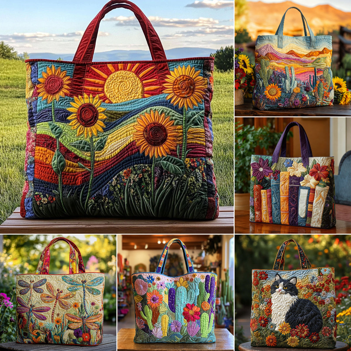 🔥👜✨【Plačilo ob dostavi】Torba s cvetličnim vzorcem po meri (na voljo v 3 velikostih)