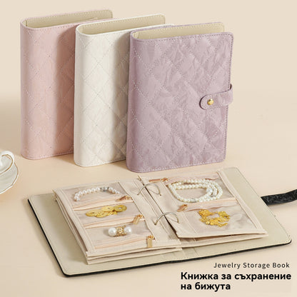 🔥 Гореща 50% отстъпка 🔥 Стилна преносима чантичка за бижута с кариран мотив