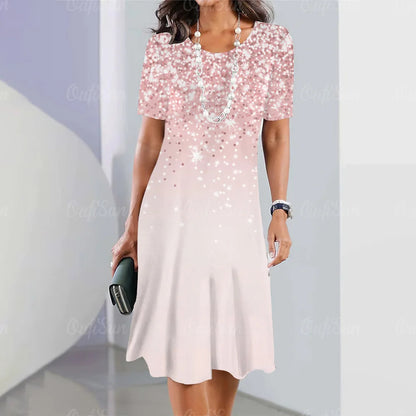 👗 Elegancka sukienka retro z okrągłym dekoltem【S-5XL】3902002