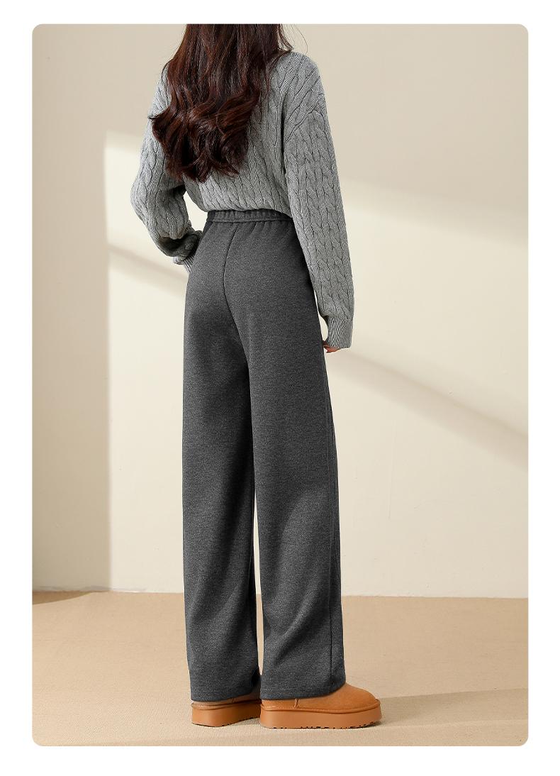 👖🔥Nové podzimní/zimní kalhoty slim fit s širokými nohavicemi z imitace kašmíru.Ležérní, pohodlné, ležérní, rovné nohavice【M-2XL】