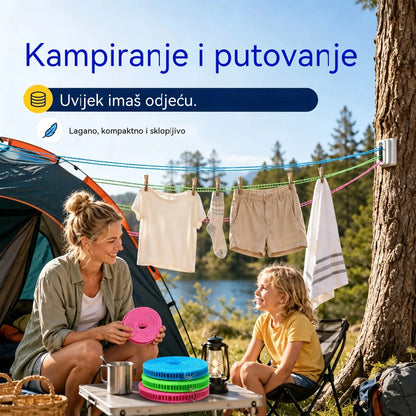 💥【3 komada】🔗 Neklizajuća i vjetrootporna užad za rublje 👕 Sprječava kaos s rubljem na vjetru 🌬️