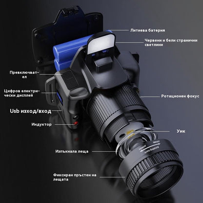 💡🔦 Супер ярък челник - Непрекъснато осветление, което да ви придружава във всяко приключение! ⛰️🔥