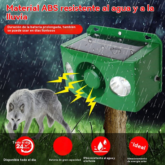 🔥【-50% por tiempo limitado】🐅Repelente ultrasónico de animales salvajes alimentado por energía solar