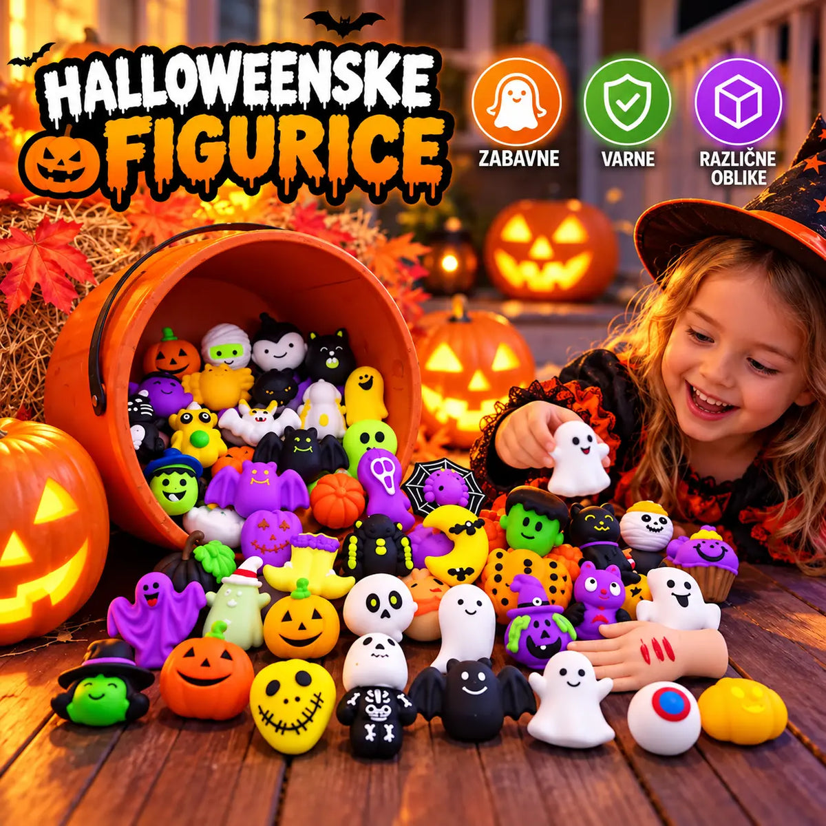 🎃 Hračky na odbúranie stresu s halloweenskou tematikou – rozkošné tekvice a bábiky v tvare duchov