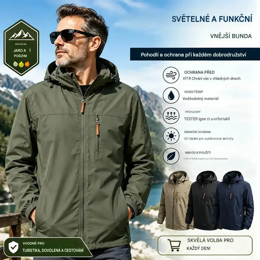 ✨😎【Časovo obmedzená ponuka】【M-5XL】🧥 Pánska outdoorová bunda s kapucňou, vetruodolná a teplá