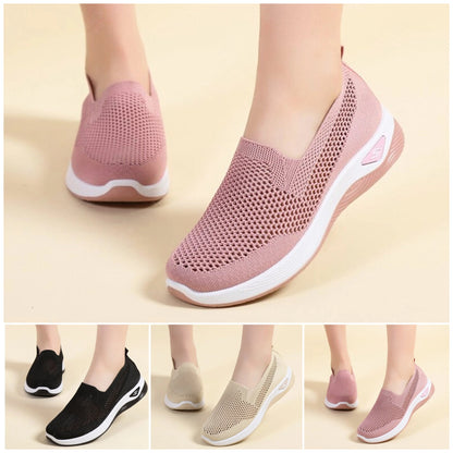 🌸【Nuevo producto】🤍【36-41】Zapatos casuales de malla suaves y transpirables, fáciles de poner y quitar.