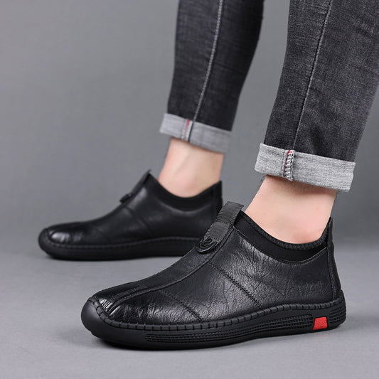 【39-44】 2025 jesienne i zimowe popularne męskie buty na co dzień z miękkiej skóry-3915250