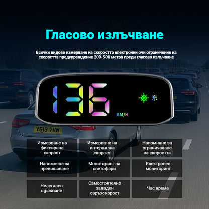 🚗Соларен дисплей за автомобилен скоростомер.Слънчева енергия, измерване на скоростта, безопасно шофиране, избягване на глоби
