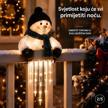 ☃️WinterGlow svjetleća dekoracija – Snjegović i ledenice