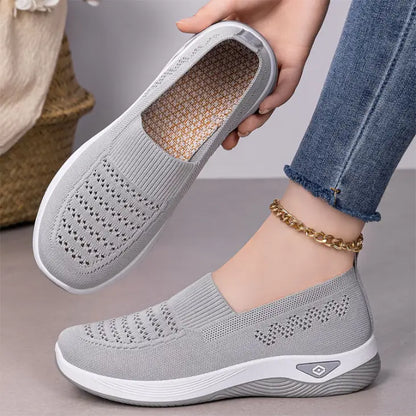 【oferta flash】Zapatillas casuales de malla elástica: estilo sencillo, cómodas para el uso diario, tallas 36-43.