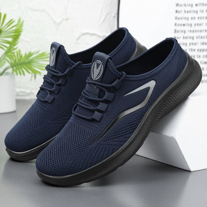 🔥🎉【50% de descuento✨】【Tallas 39-48】Zapatillas casuales de punto de malla transpirable para hombre, ideales para el verano.