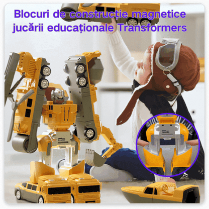 🎁👶【50% OFF】【16ks】Magnetické stavební bloky, vzdělávací hračky Transformers