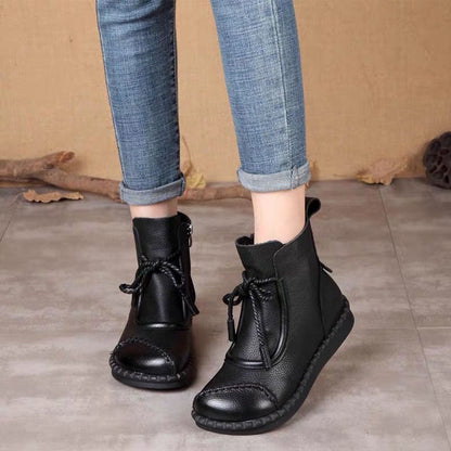 🔥✨【35-40】🌷👢Нови постъпления 2025 Предварителна поръчка в началото на есента🎉 Винтидж дамски ботуши от мека кожа