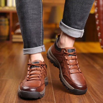 🔥👞 【Zľava 50%✨】Nové pánske kožené topánky na jeseň/zimu, pohodlné a teplé